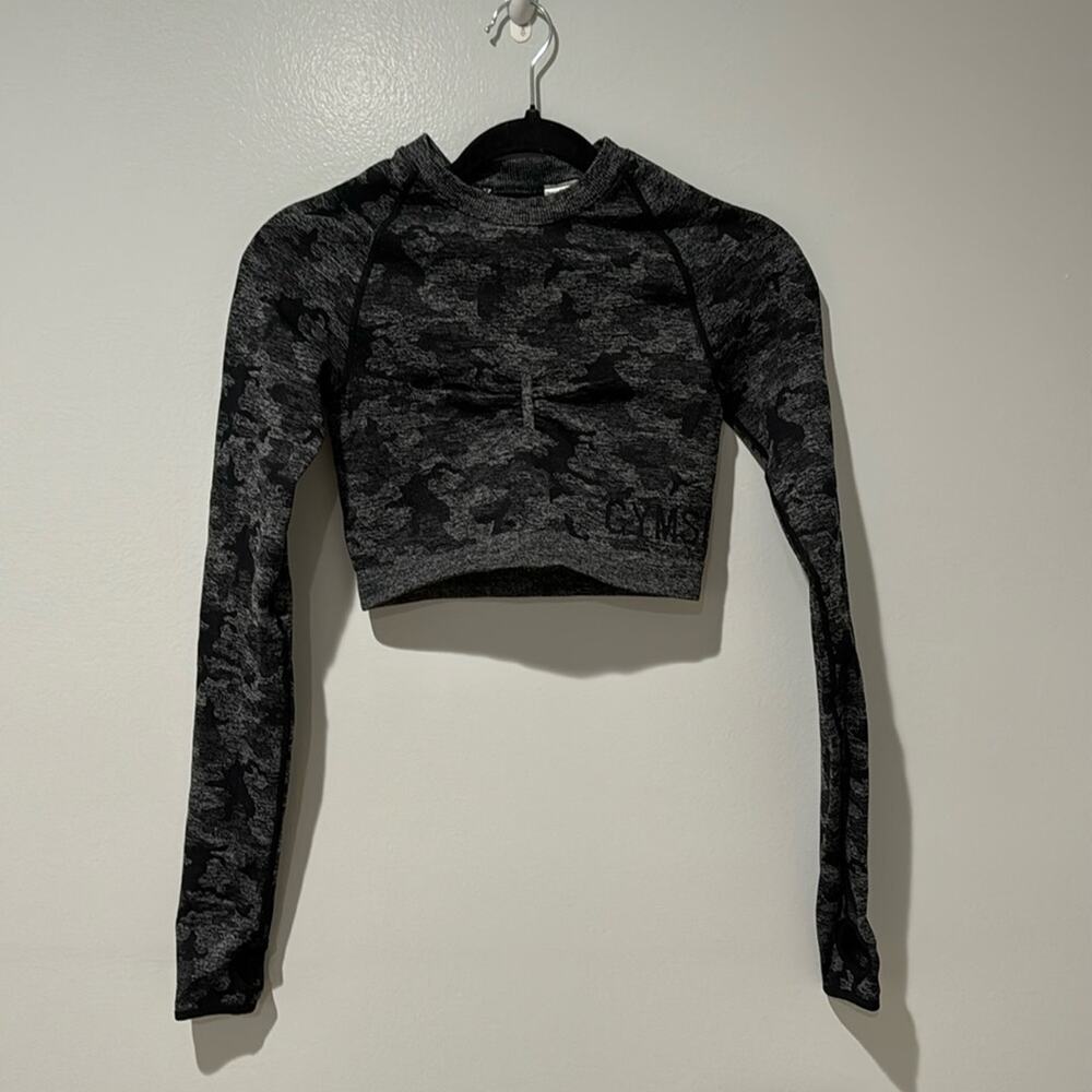 Gymshark Camouflage Seamless Crop Top Size M - Picture 3 of 12
